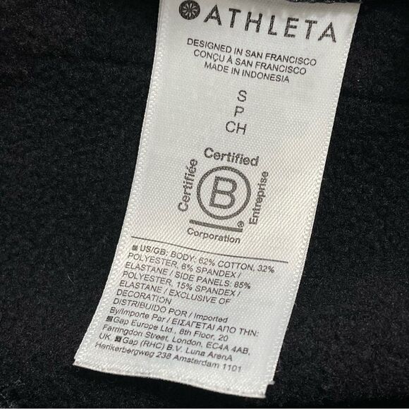 Athleta Retroplush Velvet Straight Leg Pant Black Size SMALL Athleisure Casual - Picture 7 of 11